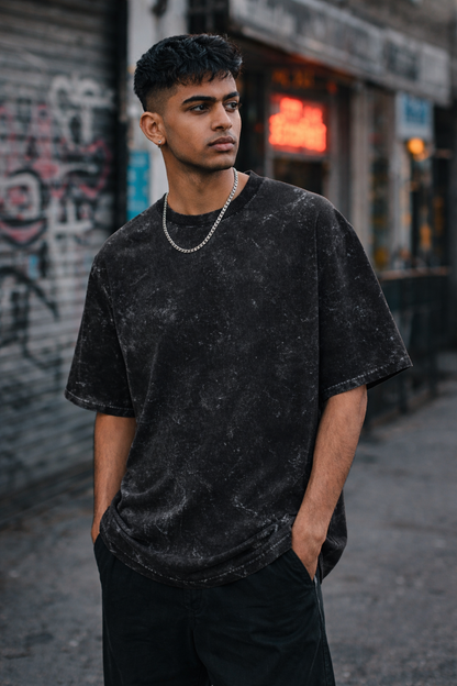 Acid Wash Oversized T-Shirt | Heavyweight Streetwear Essential