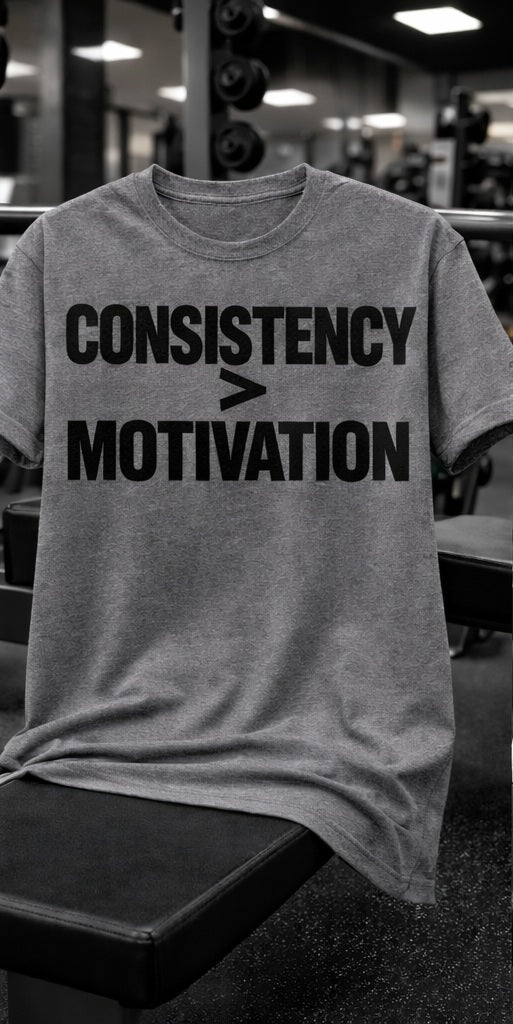CONSISTENCY > MOTIVATION — Premium Streetwear T-Shirt
